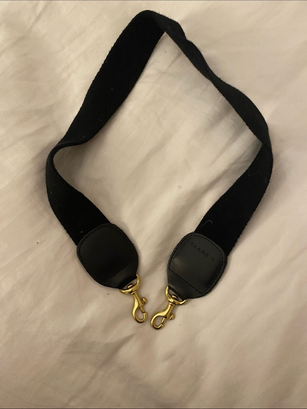 Clare V Black Canvas Bag Strap